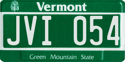 VT license plate JVI054