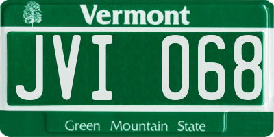 VT license plate JVI068