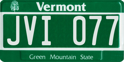 VT license plate JVI077
