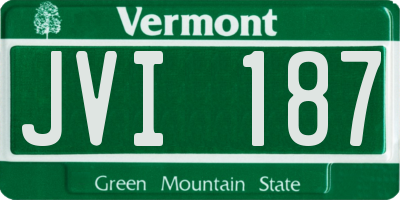 VT license plate JVI187