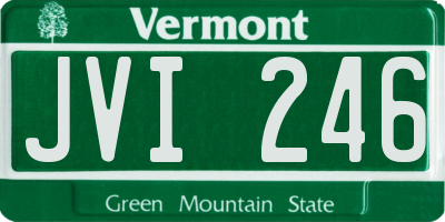 VT license plate JVI246