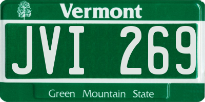 VT license plate JVI269