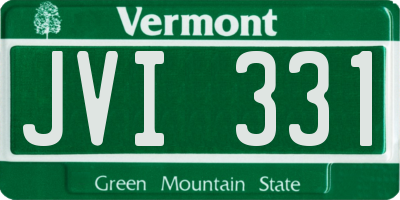 VT license plate JVI331