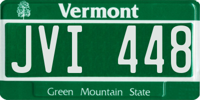 VT license plate JVI448