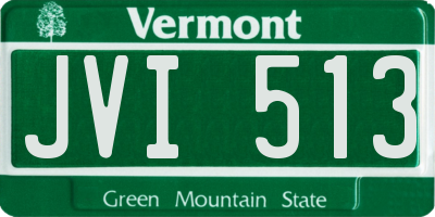 VT license plate JVI513