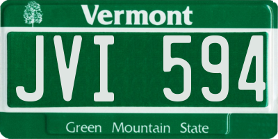 VT license plate JVI594