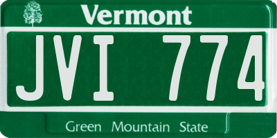 VT license plate JVI774