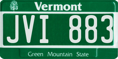 VT license plate JVI883