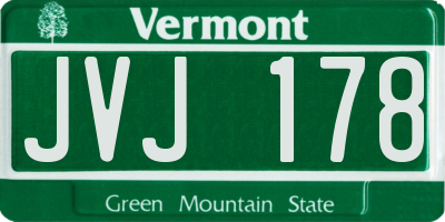 VT license plate JVJ178