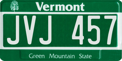 VT license plate JVJ457
