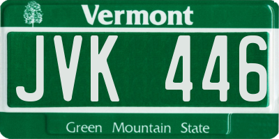 VT license plate JVK446