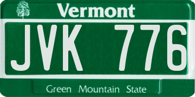 VT license plate JVK776