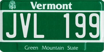VT license plate JVL199