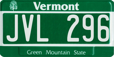 VT license plate JVL296