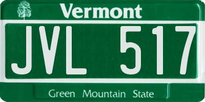 VT license plate JVL517