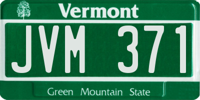 VT license plate JVM371