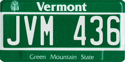 VT license plate JVM436