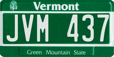 VT license plate JVM437