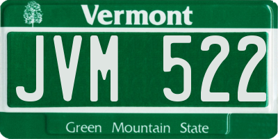 VT license plate JVM522