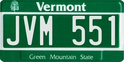 VT license plate JVM551