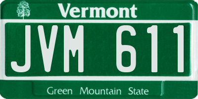 VT license plate JVM611