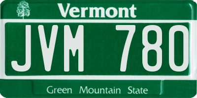 VT license plate JVM780