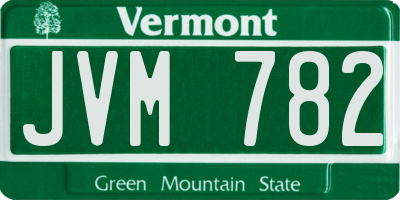 VT license plate JVM782