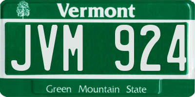 VT license plate JVM924