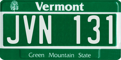 VT license plate JVN131