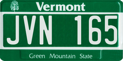 VT license plate JVN165