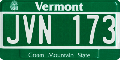 VT license plate JVN173