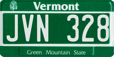 VT license plate JVN328