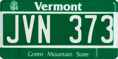 VT license plate JVN373