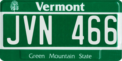 VT license plate JVN466