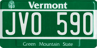 VT license plate JVO590