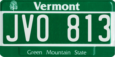 VT license plate JVO813