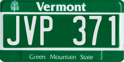 VT license plate JVP371