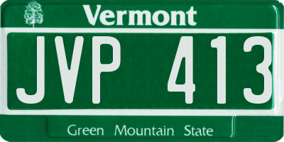 VT license plate JVP413