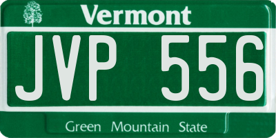 VT license plate JVP556