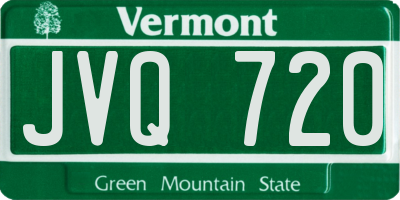 VT license plate JVQ720