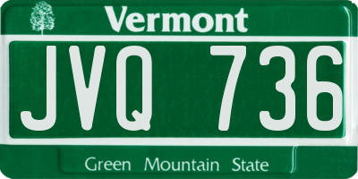 VT license plate JVQ736
