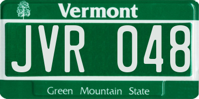 VT license plate JVR048