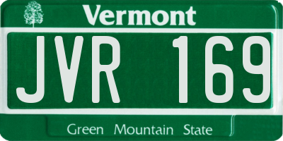 VT license plate JVR169