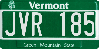 VT license plate JVR185