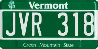 VT license plate JVR318