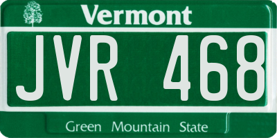 VT license plate JVR468
