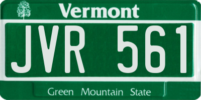 VT license plate JVR561