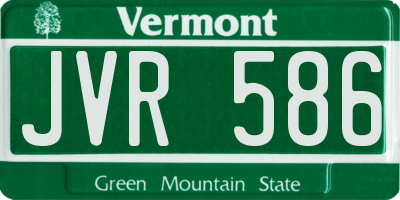 VT license plate JVR586