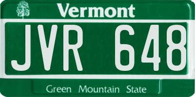 VT license plate JVR648