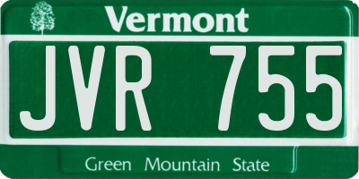 VT license plate JVR755